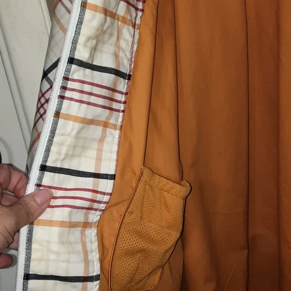 TIMBERLAND Windowpane Plaid Cotton Jacket Rain Resistant Bomber Car Coat Street - Picture 10 of 16